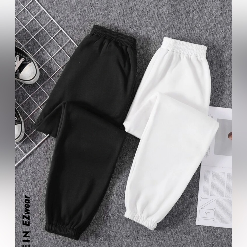Black and white sweatpants